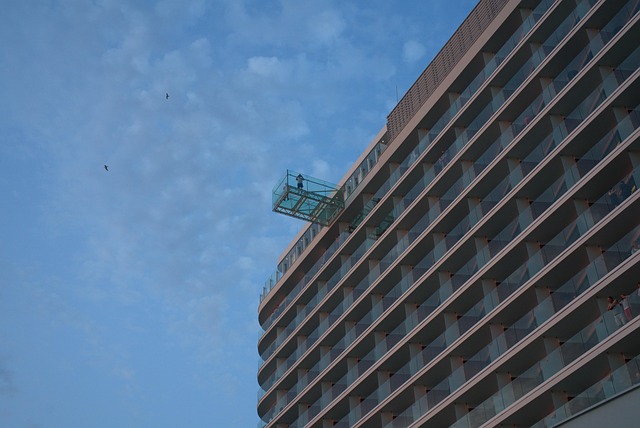 Professional window cleaning service for commercial buildings